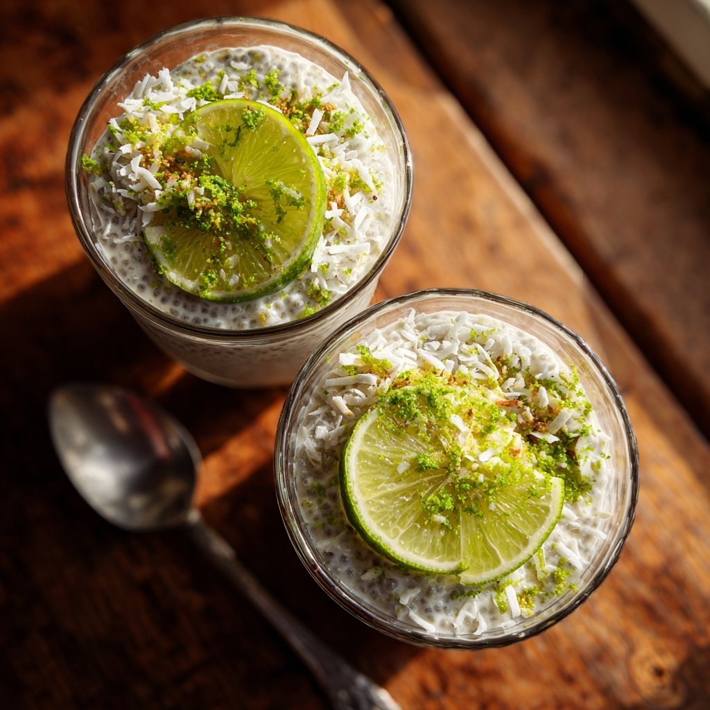 Lime Coconut Chia Pudding