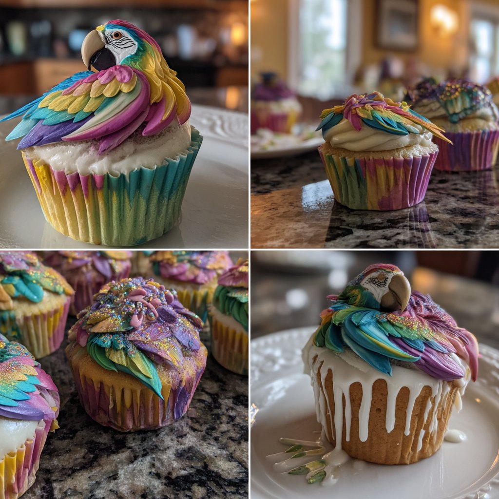 Delightful Parrot Cupcake Designs