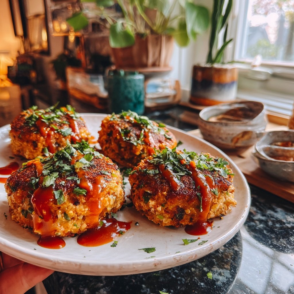 Crispy Salmon Burgers with Sriracha