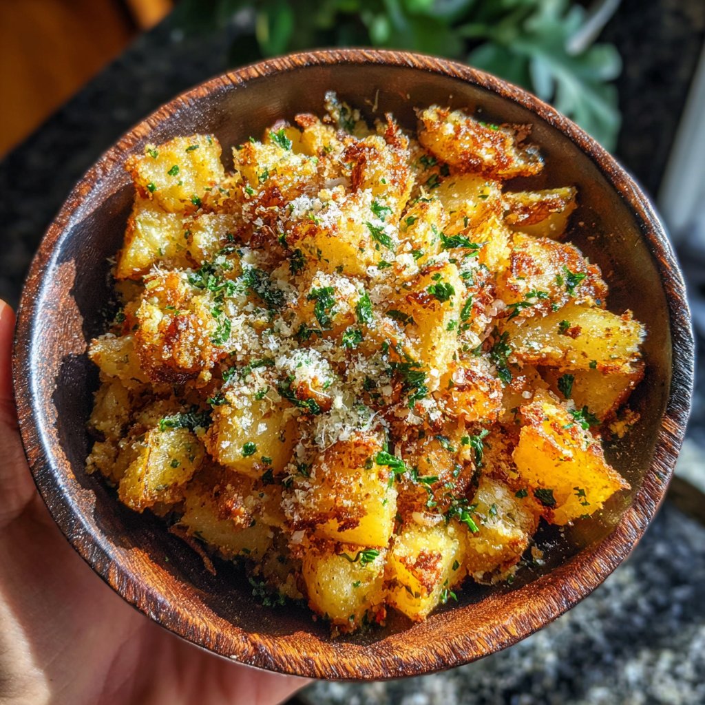 Garlic Parmesan Airfried Potatoes