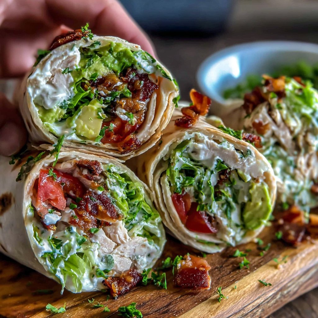 Turkey Avocado Wraps for Lunch