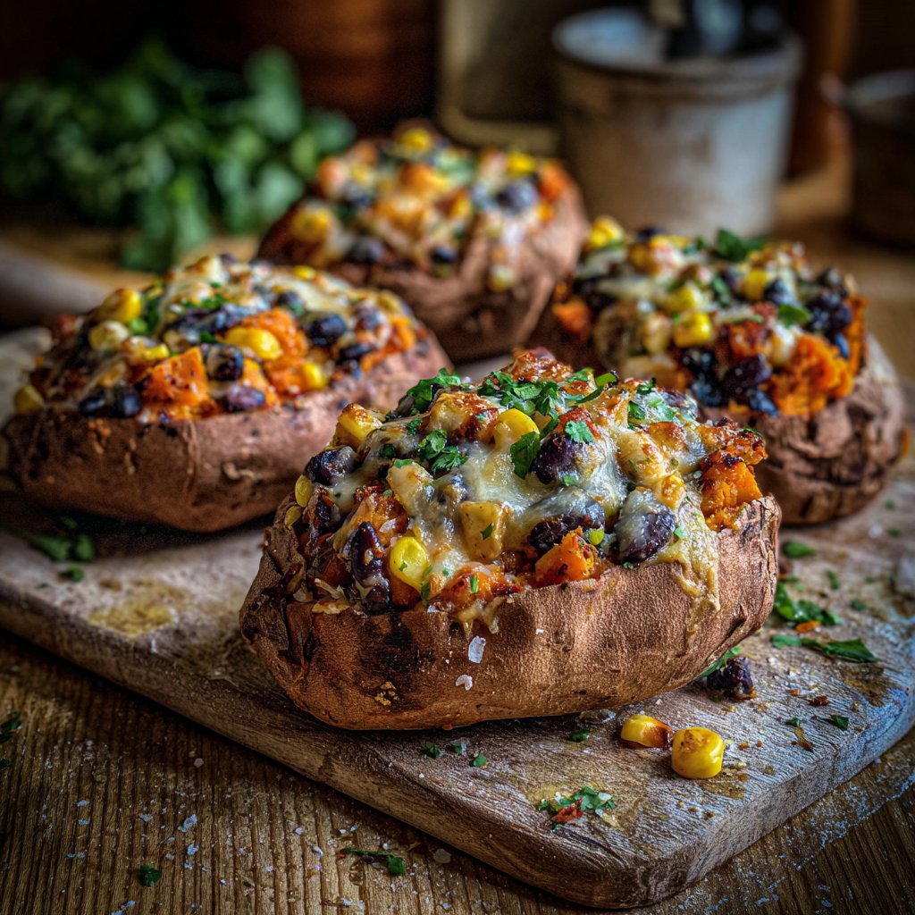Flavorful Stuffed Sweet Potatoes